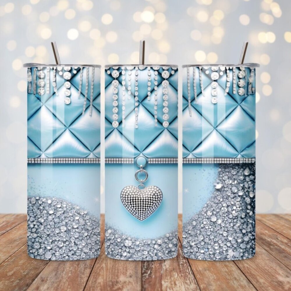 Luxury blue quilted glam